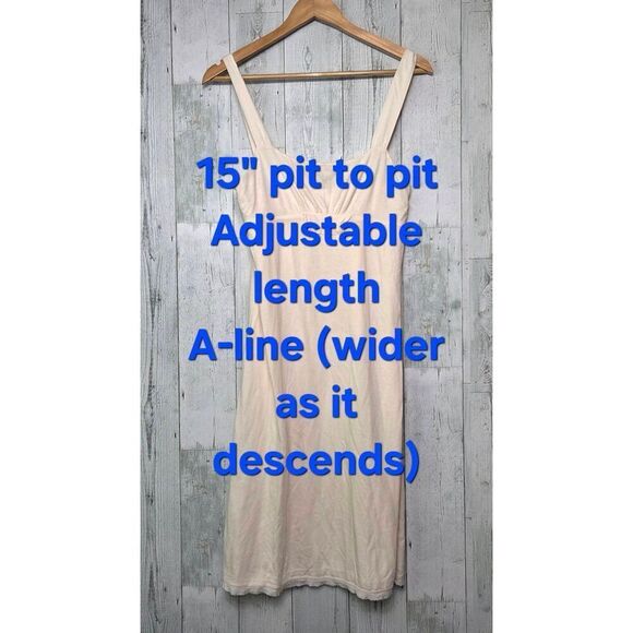 James Perse Fray Hem Pastel Blush Pink Adjustable Strap Cotton Midi Dress Sz. 1 - Picture 2 of 10